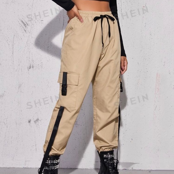 SHEIN Pants - Never Worn Drawstring Waist Cargo Pants
